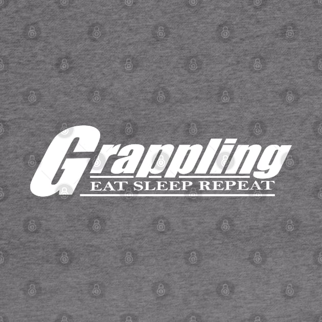 Eat sleep grappling repeat t shirt. by Narot design shop